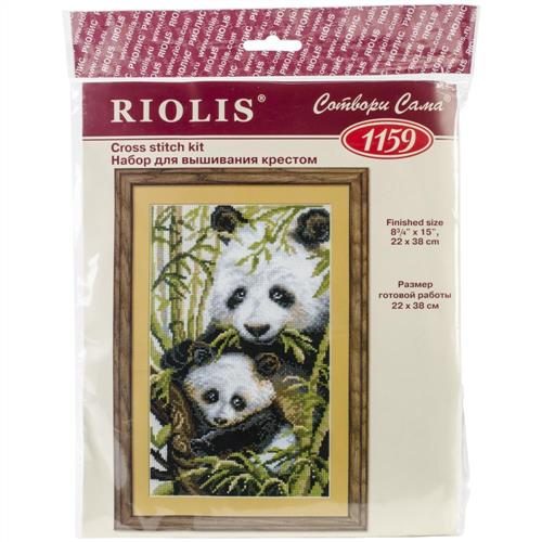 Riolis Panda with Young - Cross Stitch Kit Carousel 2