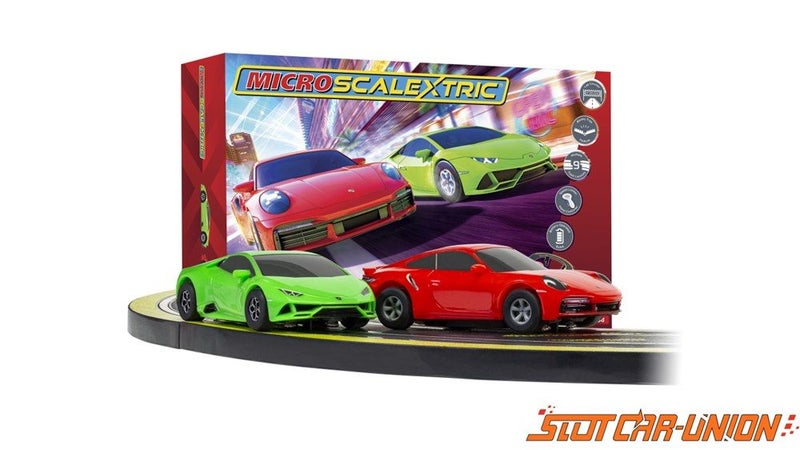 Scalextric G1178 Micro Set: Lambo vs Porsche Carousel 1