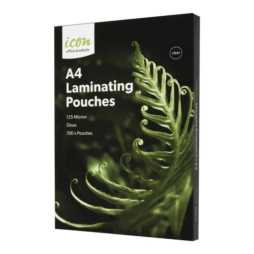 Icon Laminating Pouches A4 Gloss 125mic - 100 Pack [LAMA4125] Carousel 1