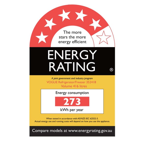 Eurotech 703mm BMF Fridge Freezer 445L Black 5 Star Carousel 6