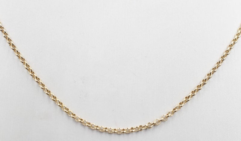 9ct Gold Hollow Round Belcher Chain 45cm Carousel 1