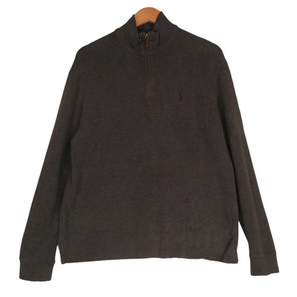 Polo Ralph Lauren Grey Half Zip Jumper Small Carousel 1