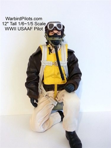 Warbird Pilots Quality Super Light Pilot Figures - This Auction 12" USAAF Carousel 1