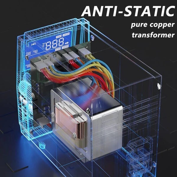 Delixi 8786D Pro Two-in-one Hot Air Gun Welding Station Carousel 5