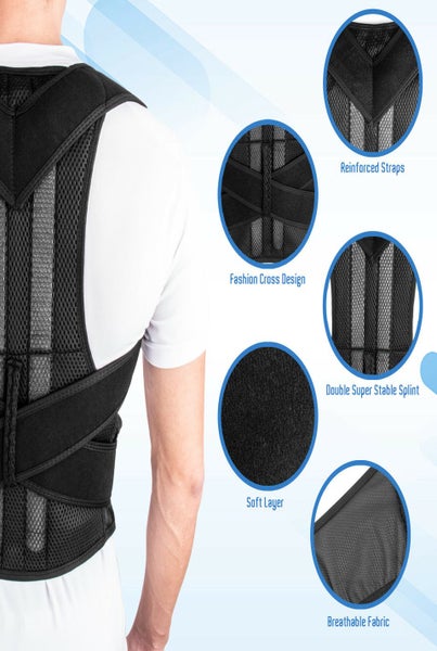 Adjustable Back Posture Corrector Therapy Shoulder Lumbar Brace X-LARGE62863869485571111