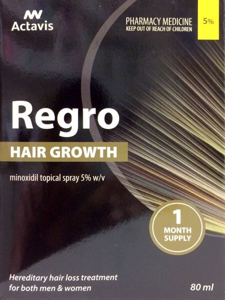 Regro Hair Growth Minoxidil 5% 80ml Triple Pack Pharmacy Medicine Carousel 1