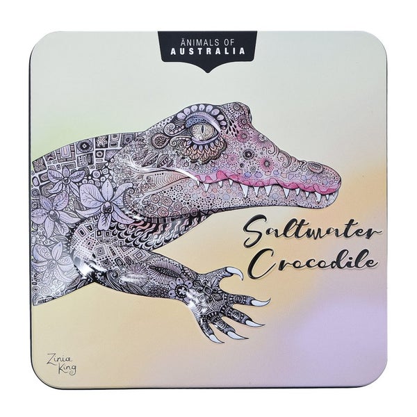 Banksia Red Animals of Australia Saltwater Crocodile Tin - Lemon Mrytle Finger B Carousel 1