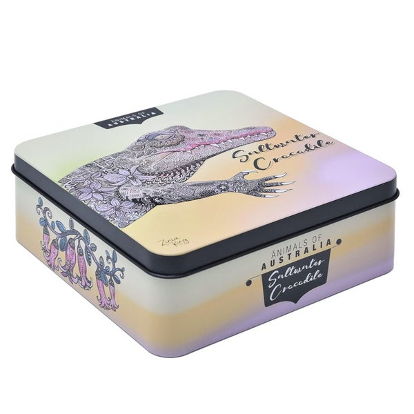 Banksia Red Animals of Australia Saltwater Crocodile Tin - Lemon Mrytle Finger B Carousel 2