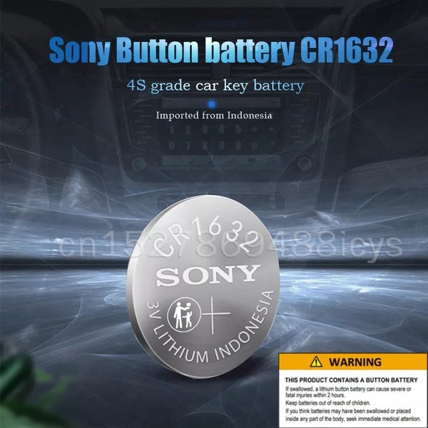 SONY 5pcs 3V CR1632 Watch Clock Button Batteries CR1632 Lithium Battery62976712405891111
