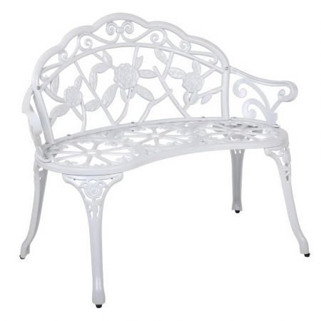 Garden Bench - White Carousel 1