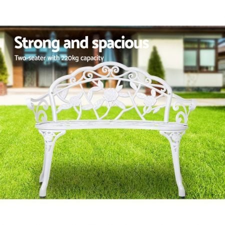 Garden Bench - White Carousel 2