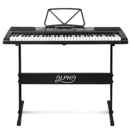 61 Keys Electronic Piano Keyboard w/Holder Music Stand Carousel 1