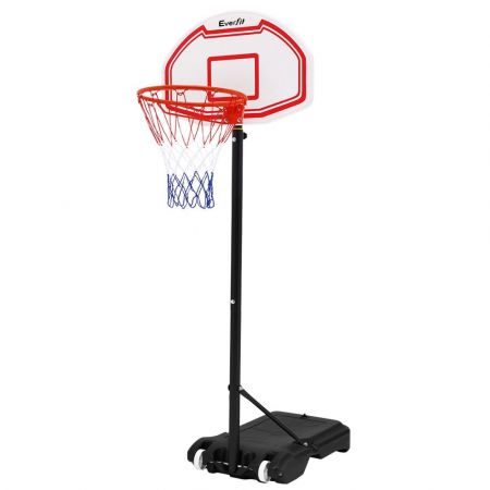 Everfit 2.1M Adjustable Portable Basketball Stand Hoop System Rim White Carousel 1
