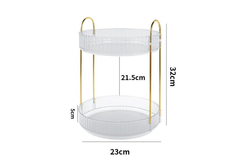 For Vanity 360 Degree Rotating Makeup Organizer Large Capacity Make Up Shelf-Tra Carousel 4