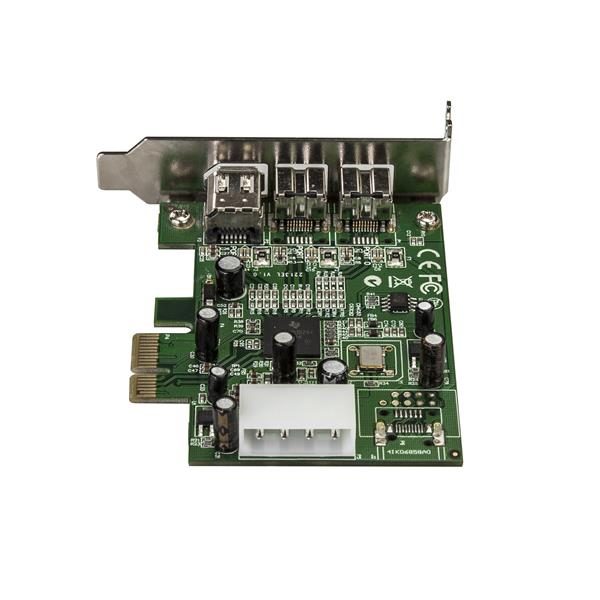 3 Port 2b 1a Low Profile 1394 PCI Express FireWire Card Adapter Carousel 4