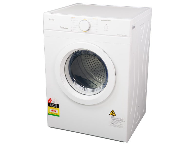 7kg Rear Venting Tumble Dryer with Exhaust Duct - White - MIDEA Carousel 1