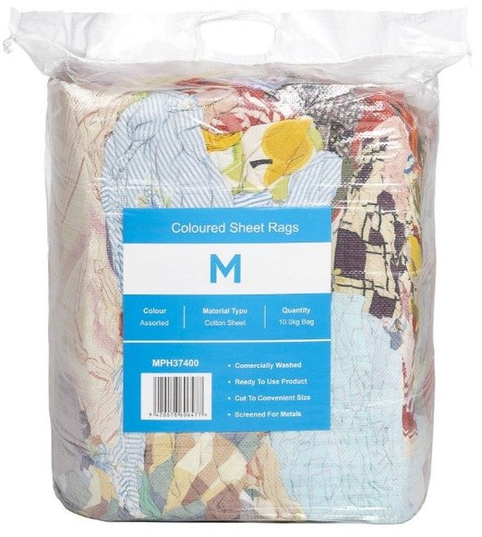 Coloured Sheet Rags 10.0kg Compressed Bag A Grade Quality Carousel 1