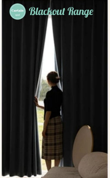 Pencil/Pinch Pleat Curtains *A PAIR* 2.2-3.1m (gathered width) x 2.21m drop Carousel 12