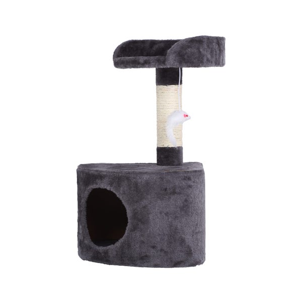 Charlie's Lite Cat Tree With Round House Charcoal Carousel 1