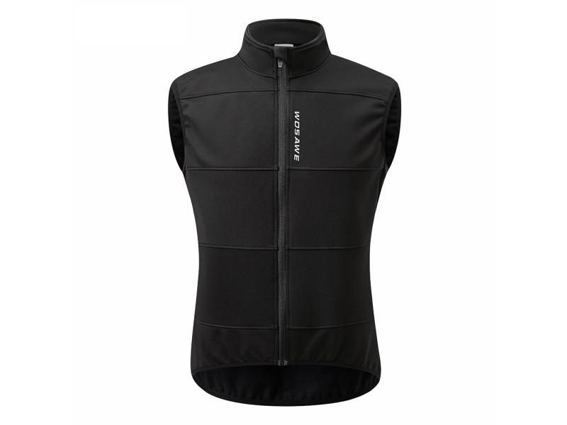 Winter Cycling Vest Sleeveless Windproof Thermal Fleece MTB Bike Windbreak Vest Carousel 1