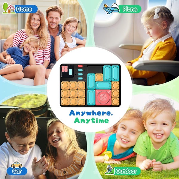 Super Slide Puzzle Games, 500+ Challenges Brain Teaser Puzzle, Black Carousel 2