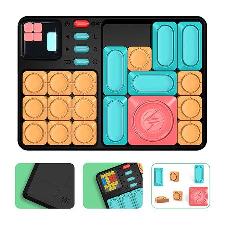 Super Slide Puzzle Games, 500+ Challenges Brain Teaser Puzzle, Black Carousel 1