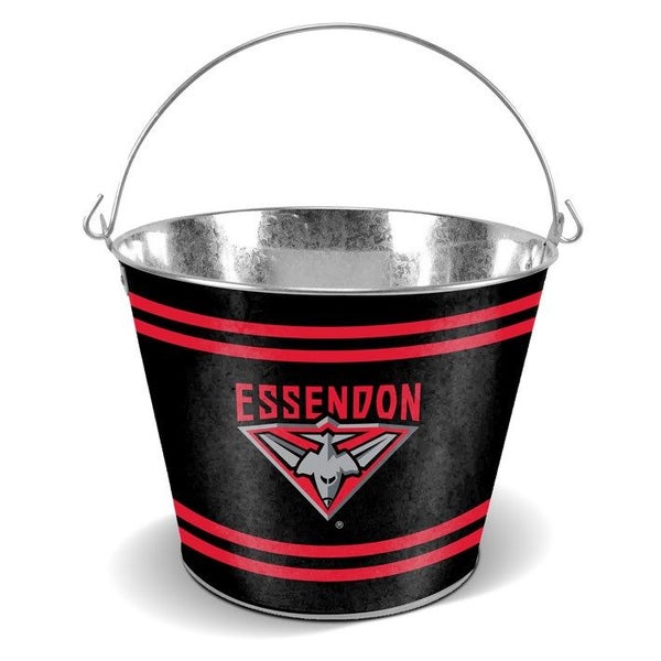 Essendon Bombers AFL Galvanised Tin Ice Bucket with Handle Carousel 1