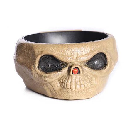 Halloween Candy Bowl Dish with Hand Spooky Decoration, Khaki Carousel 1
