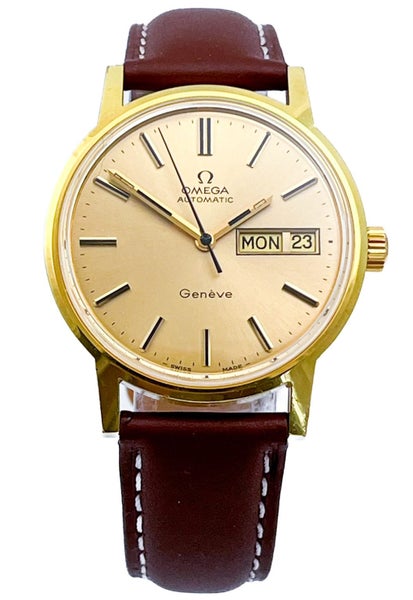 Omega 1972 Geneve Automatic Gold Plated Mens Wristwatch Ref 166.0117 Serviced Carousel 2