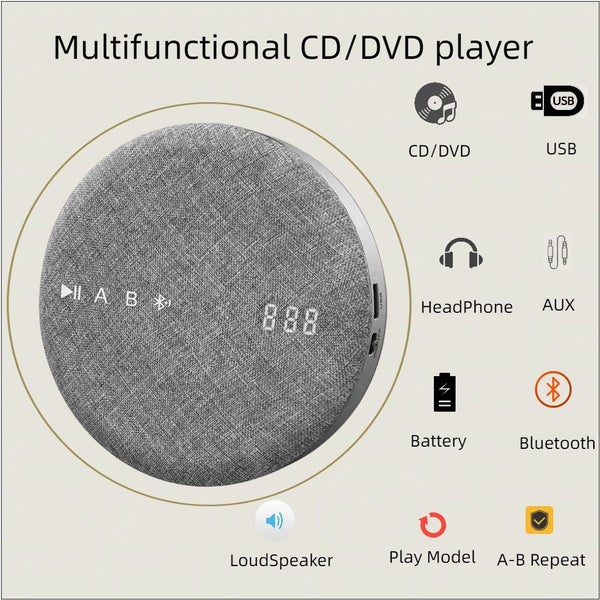 Portable CD Player Bluetooth Carousel 2