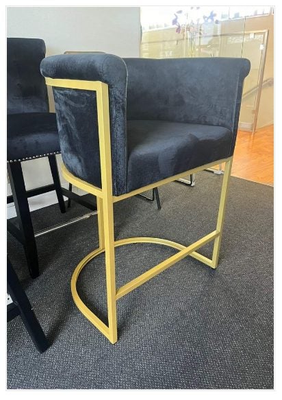 Roy Velvet Bar Chair SH65CM - Black * Floor Display *40% OFF* Carousel 2