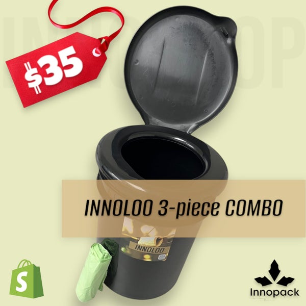 INNOLOO 20L PAIL & TOILET SEAT COMBO + 25 X 30L HOME COMPOSTABLE BAGS Carousel 1