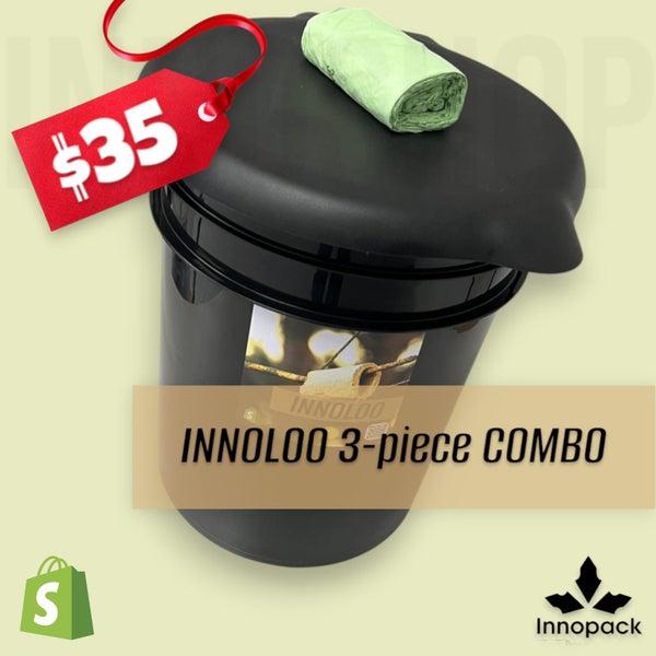 INNOLOO 20L PAIL & TOILET SEAT COMBO + 25 X 30L HOME COMPOSTABLE BAGS Carousel 2