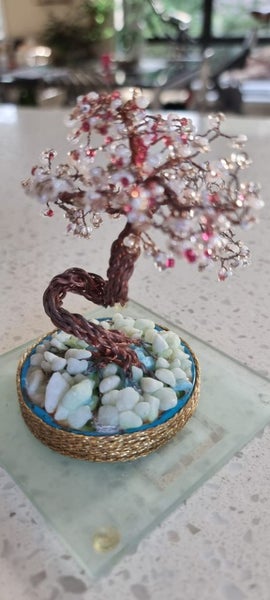 Copper Wire Cherry Tree Art Sculpture PUKEKOHE xmas gift Carousel 1