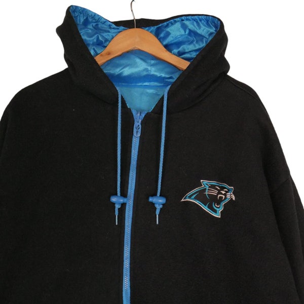 Vintage 90s Reebok NFL Carolina Panthers Reversible Hooded Pullover Jacket XL Carousel 2