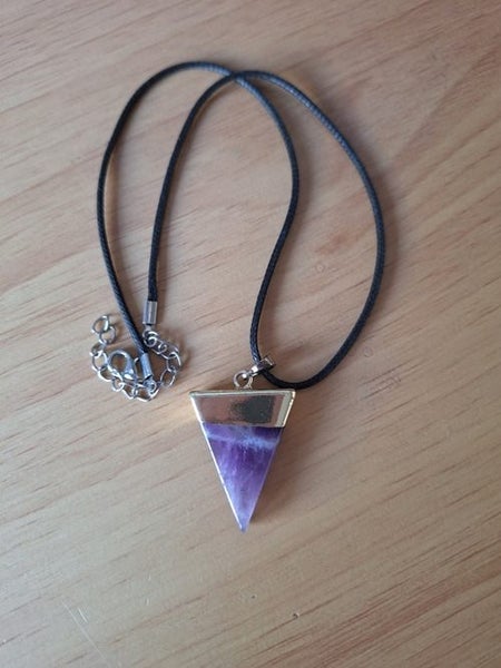 Amethyst Triangle necklace -NEW Carousel 2