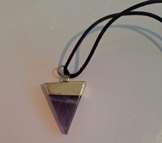 Amethyst Triangle necklace -NEW Carousel 3