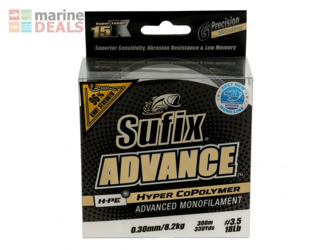 Sufix Advance H-PE Monofilament Clear 300m 8.2kg Carousel 1