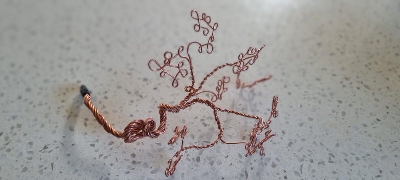 Copper wire tree bonsai Carousel 3