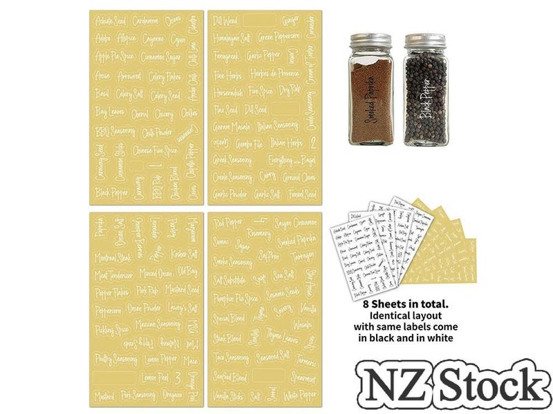 Spice Jar Label Stickers 276PCS Carousel 2