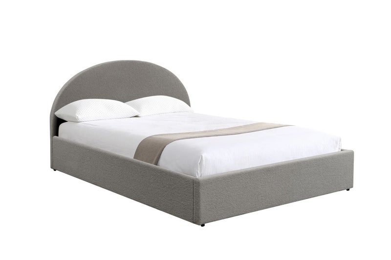 HOFFMAN Fabric Bed Frame with Gas Lift Storage (Grey) - Queen62863870452099114
