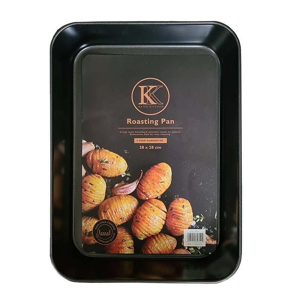 Non-Stick Large Roast Bake Pan Tin Tray 38cm - Kates Kitchen Carousel 1