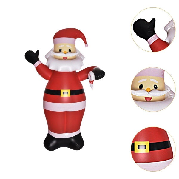 2m Inflatable Santa Claus LED Christmas Decoration Carousel 2