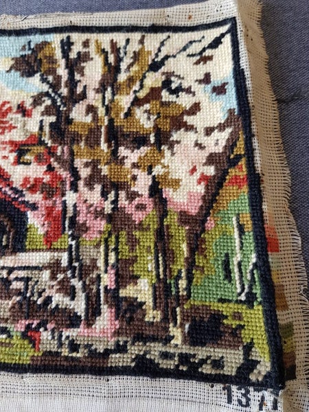 Vintage Tapestry Cottages n Trees Carousel 4