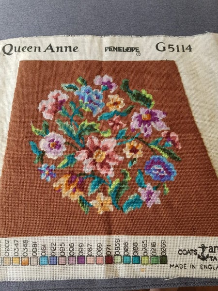 Vintage Tapestry Central floral. Queen Anne Carousel 1