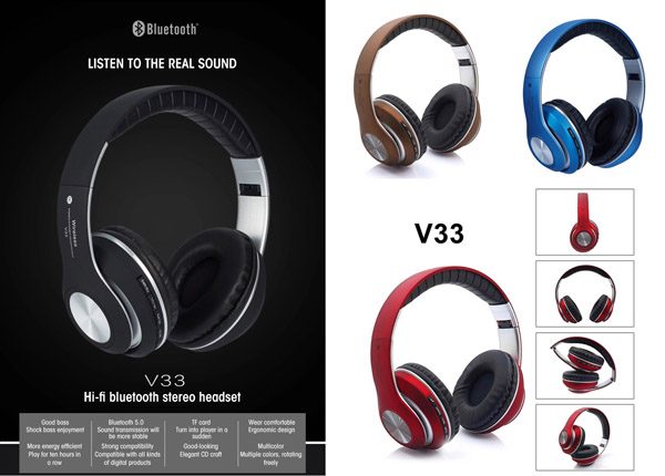 V33 Bluetooth Wireless Headphone Carousel 1