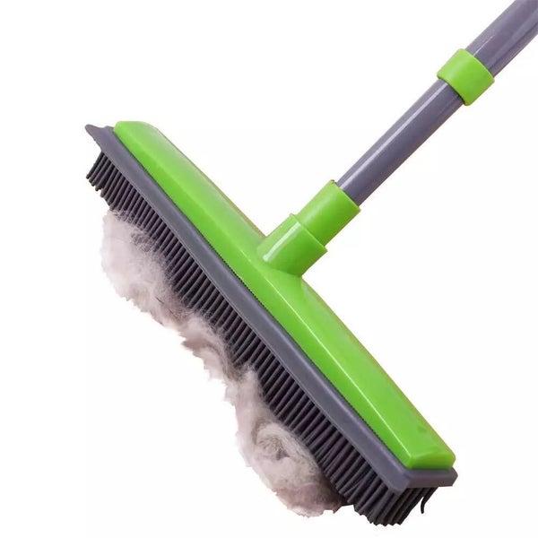 Pet Hair Removal Mop,Rubber Broom with Squeegee for Carpet Pet Hair Remover Carousel 1