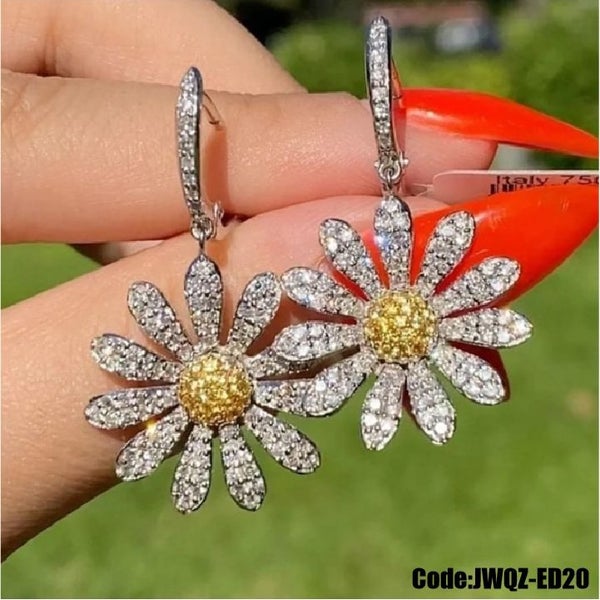 Brand New Women's Jewellery Sunflower Earrings Ear Stud Diamond *Clearance* Carousel 1
