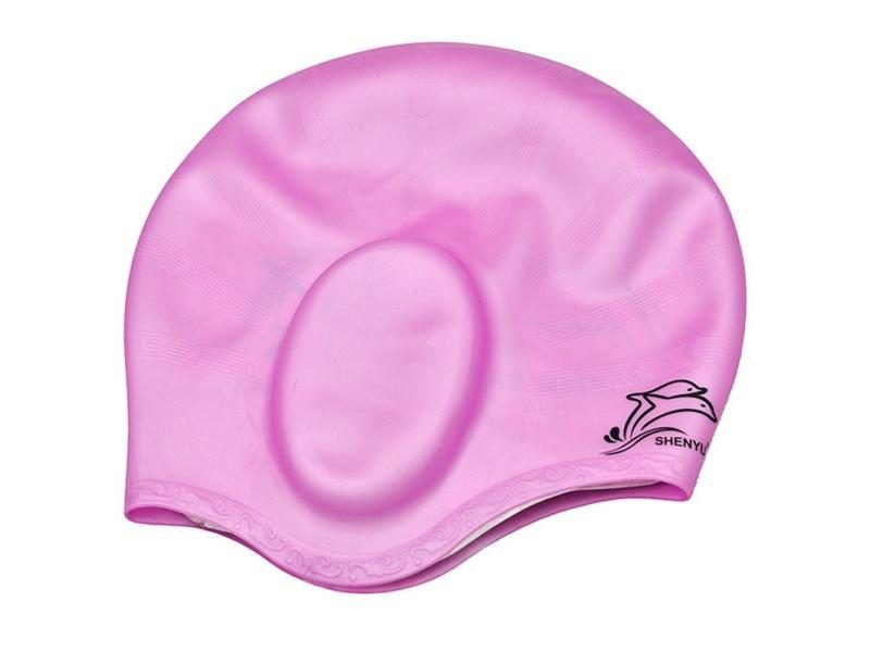 Men Women Swimming Caps Long Hair Waterproof Swim Pool Cap Ear Protect Silicone Carousel 1