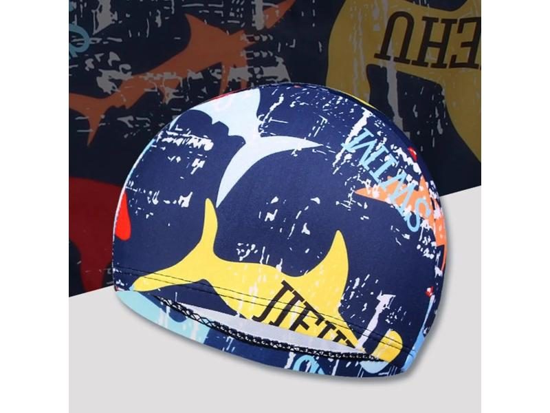 Waterproof Leaf Print Swimming Cap For Adults With Ear Protection Non Slip Carousel 2